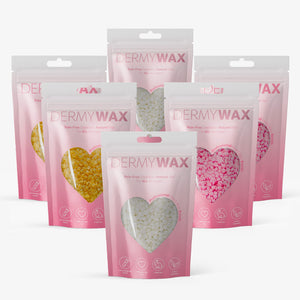 DermyWax Nachfüllset: 6 Wachse – Honey 🍯, Rose 🎀 & White 🤍